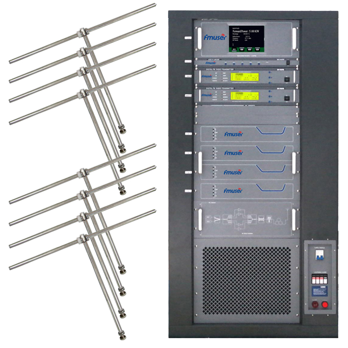 300W FM Transmitter Package e nang le 2 Bay FM Dipole - FMUSER