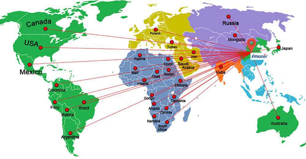 Rete di vendita mondiale di FMUSER