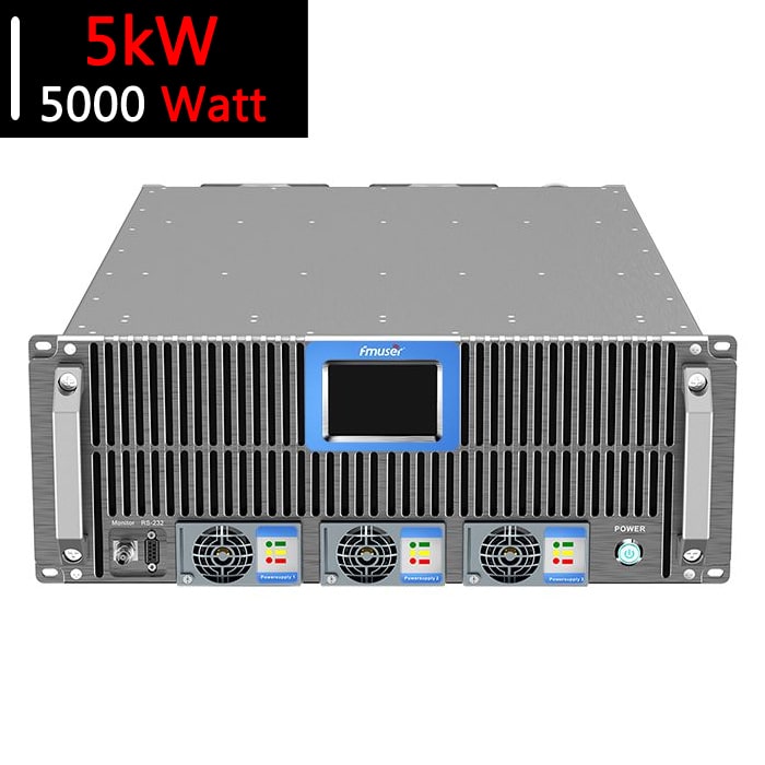 FMUSER 4U Compact 5KW FM Transmitter FSN-5000T for FM Radio Station