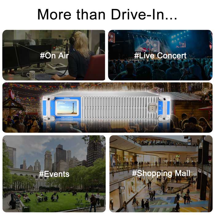 Various applications of FMUSER FSN-600T rack 600 watt FM transmitter