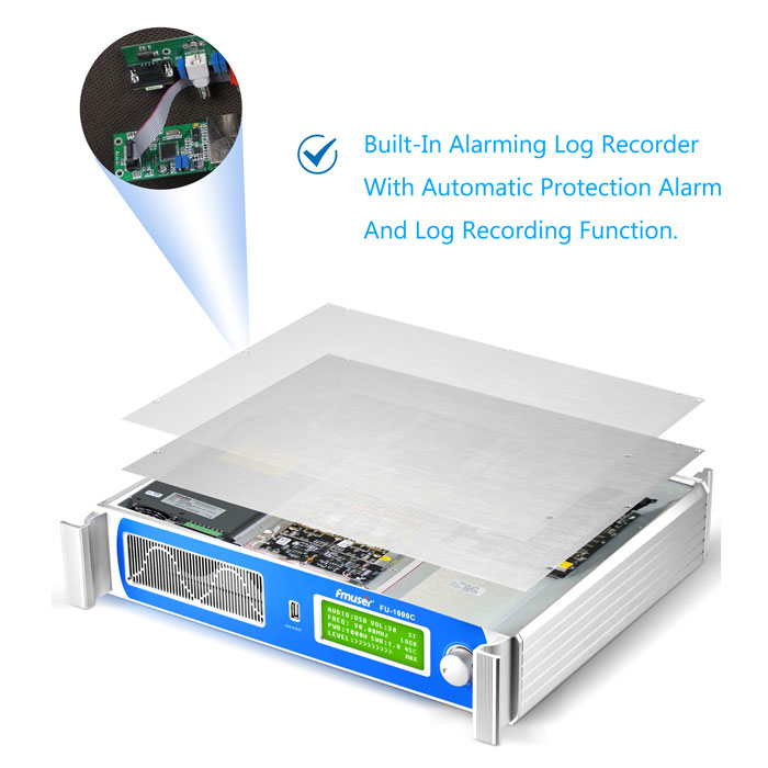 The bulit in alarming and protection functions of FMUSER FU-1000C FM transmitter 1000 watt