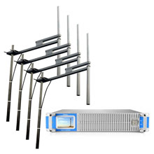 O pacote completo de transmissor FM FSN-1500T 1500 watts com antena dipolo FM de 8 baias da série de pacotes de transmissor FMUSER FM