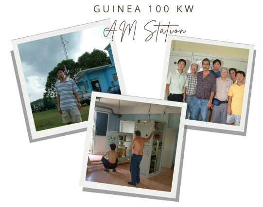 Instalação do transmissor FMUSER 100 kW AM na Guiné