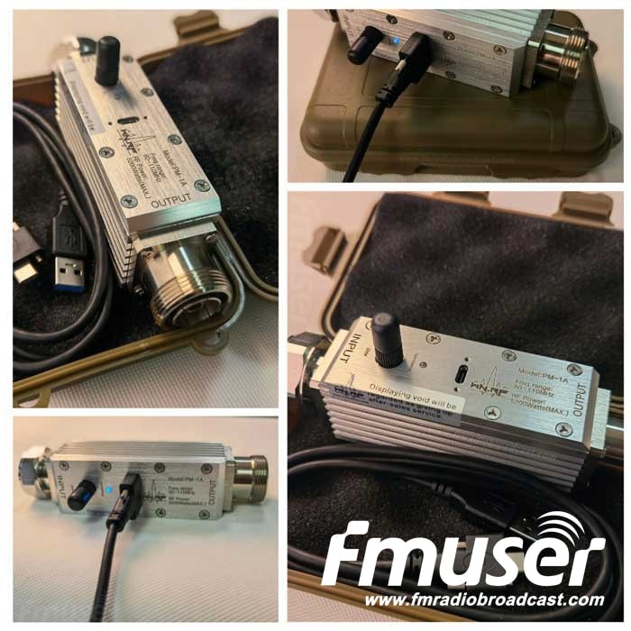 FMUSER PM-1A RF სიმძლავრის მრიცხველის სურათების კოლექცია