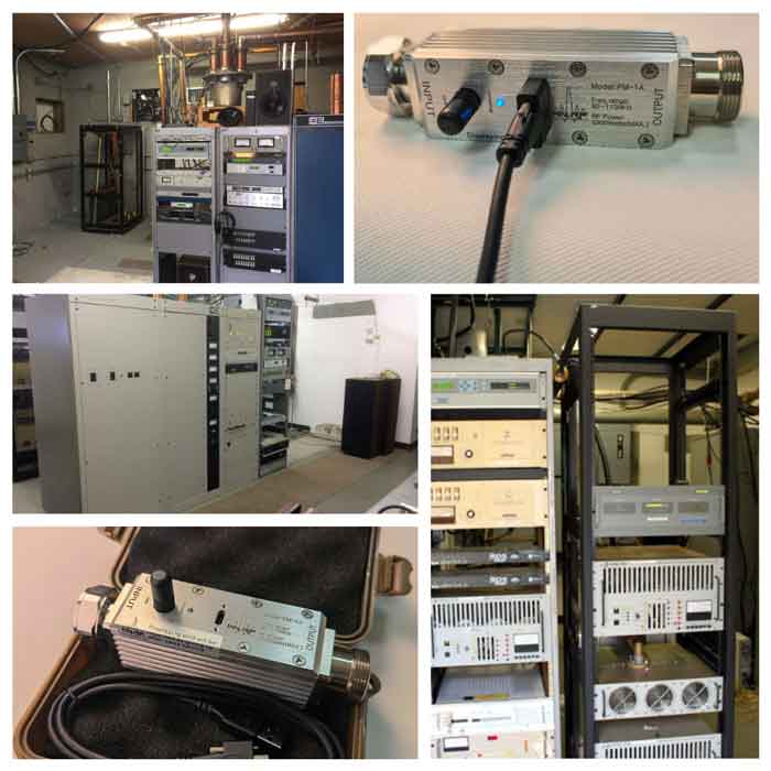 एक ट्रांसमीटर साइट के अंदर एफएम रेडियो ट्रांसमीटर रखरखाव के लिए FMUSER PM-1A आरएफ बिजली मीटर
