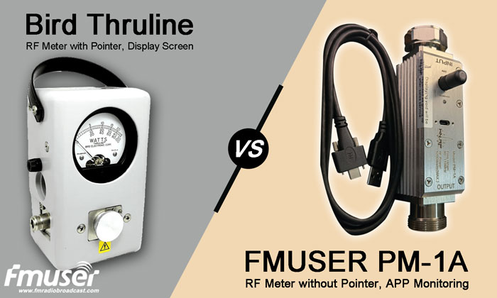 FMUSER PM-1A Miter tal-qawwa RF kontra Bird thruline RF wattmeter