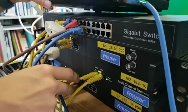 FMUSER IPTV server hardware wiring