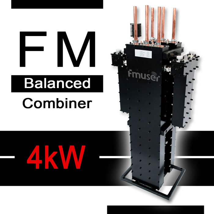 87-108 MHz 4kW Compact TX RX Systems Duplexer RF Channel Combiner dengan 3 atau 4 Rongga dan Input 7-16 DIN untuk Penyiaran FM