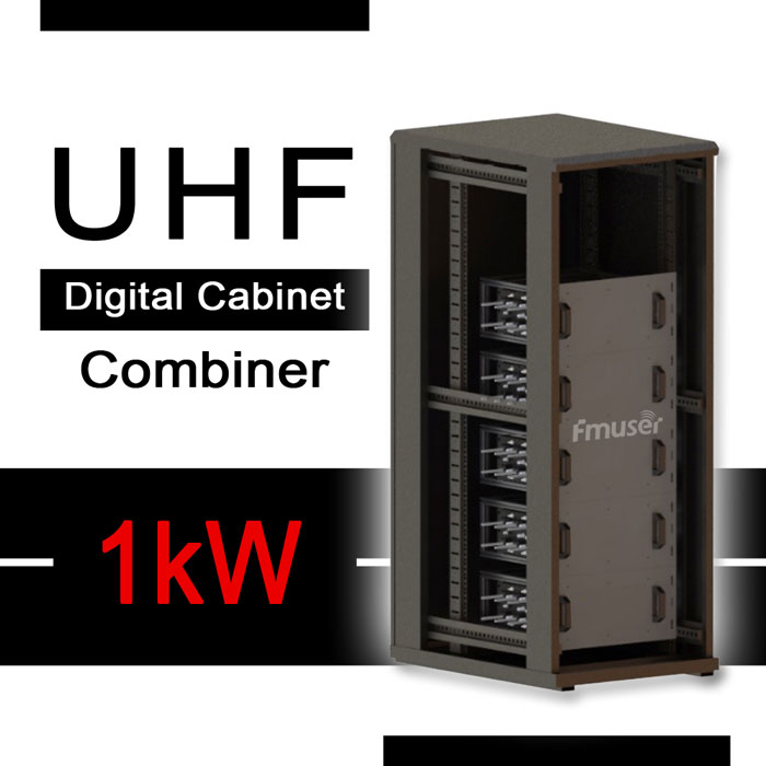 470-862 MHz 7/16 DIN 1kW Πομπός στερεάς κατάστασης UHF Combiner Starpoint Compact 1000W 6 Cavity Duplexer για τηλεοπτική μετάδοση