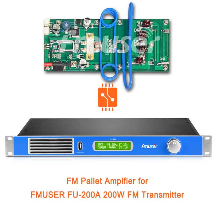 FMUSER 200 W FM vysielací zosilňovač pre FU-200A 200 W FM vysielač