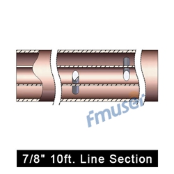 Seção de linha de 7/8" 10 pés para linha de transmissão coxial de RF de 7/8"