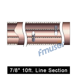 بخش خط 7/8 اینچ 10 فوت برای خط انتقال کوکسیال RF 7/8 اینچی