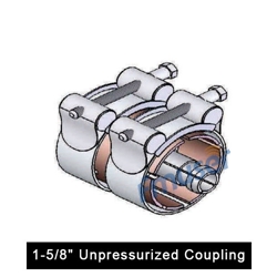 Acoplamento não pressurizado de 1-5/8" com condutor interno para linha de transmissão coxial de RF 1-5-8
