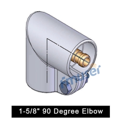 زانویی 1 درجه 5-8/90 اینچ بدون فلنج با کوپلینگ برای خط انتقال کوکسیال RF 1-5-8