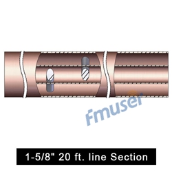 1-5/8" Seção de linha de 20 pés para linha de transmissão coxial RF 1-5-8