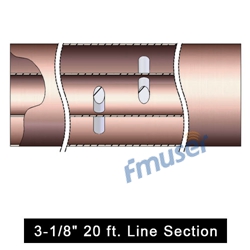 3-1 / 8 "20 ft. Fizarana andalana ho an'ny tsipika fifindran'ny coaxial henjana 3-1 / 8"