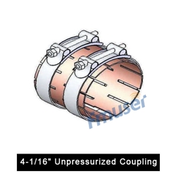 4-1/16" Unpressurized Coupling without Inner Conductor for 4-1/16" rigid coaxial transmission line