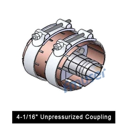 4-1 / 16 "Unpressurized Coupling amin'ny Inner Conductor ho an'ny 4-1 / 16" henjana coaxial fifindran'ny tsipika