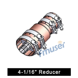 4-1 / 16 "Lehilahy mankany 3-1 / 8" Male Reducer Unflanged miaraka amin'ny Couplings ho an'ny 4-1 / 16" tsipika fifindran'ny coaxial henjana