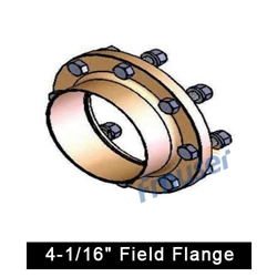 Flange de campo de 4-1/16" para linha de transmissão coaxial rígida de 4-1/16"