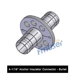Conector isolador de âncora de 4-1/16" - Bullet para linha de transmissão coaxial rígida de 4-1/16"