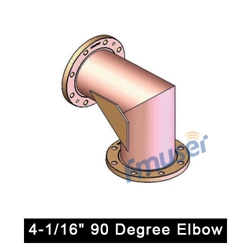 4-1 / 16 "90 Degree Elbow ho an'ny 4-1 / 16" tsipika fifindran'ny coaxial henjana