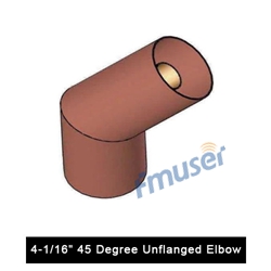 4-1/16" 45 Degree Unflanged Elbow for 4-1/16" rigid coaxial transmission line
