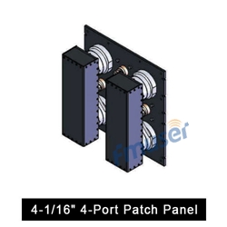 4-1/16" 4-Port Patch Panel for 4-1/16" rigid coaxial transmission line