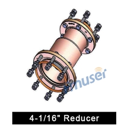 4-1 / 16 "4-1 / 16" Awéwé ka 3-1 / 8 "Jalu Flanged Reducer pikeun 4-1 / 16" garis transmisi coaxial kaku