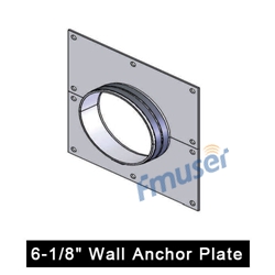 6-1 / 8 "Tembok Jangkar Plate pikeun 6-1 / 8" garis transmisi coaxial kaku