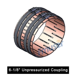 6-1/8" Unpressurized Coupling Without Inner Conductor for 6-1/8" rigid coaxial transmission line