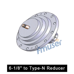 6-1 / 8 "to Type-N Reducer ho an'ny 6-1 / 8" tsipika fifindran'ny coaxial henjana