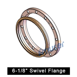 Flange giratória de 6-1/8" para linha de transmissão coaxial rígida de 6-1/8"