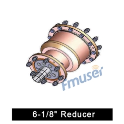 6-1 / 8 "Reducer ho an'ny 6-1 / 8" tsipika fifindran'ny coaxial henjana