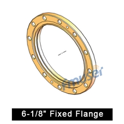 6-1/8" Fixed Flange for 6-1/8" rigid coaxial transmission line