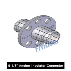 6-1/8" Anchor Insulator Connector for 6-1/8" rigid coaxial transmission line