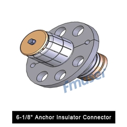 6-1 / 8" Vatofantsika Insulator Connector - Fanitarana ho an'ny 6-1 / 8" tsipika fifindran'ny coaxial henjana