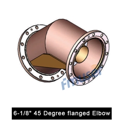 6-1 / 8 "45 Degree flanged Elbow ho an'ny 6-1 / 8" tsipika fifindran'ny coaxial henjana