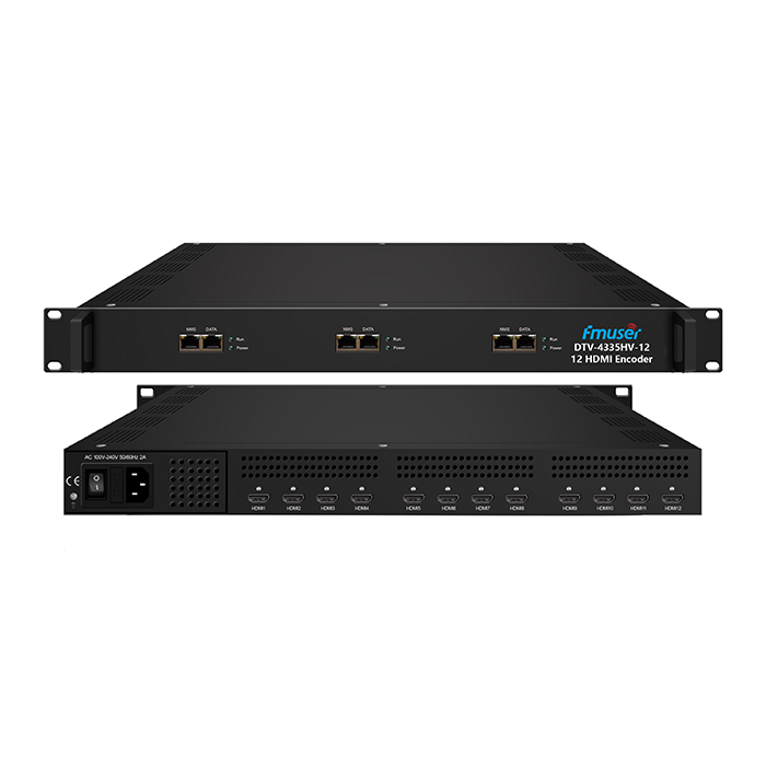 FMUSER DTV4335V 4/8/12 Awọn ikanni HDMI IPTV Encoder