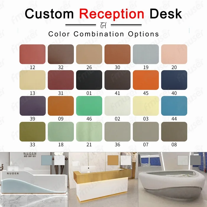 fmuser-custom-reception-desk-solutions-үшін-көп түсті-комбинациялау-опцияларын-ұсынады.webp