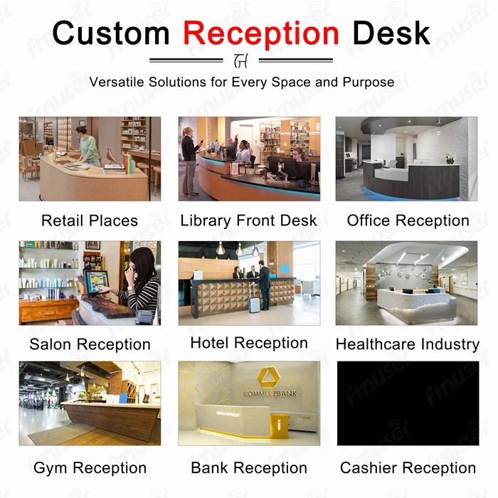 fmuser-複数のアプリケーションにわたる受付デスクのさまざまなスタイルを必要に応じてカスタマイズする.webp
