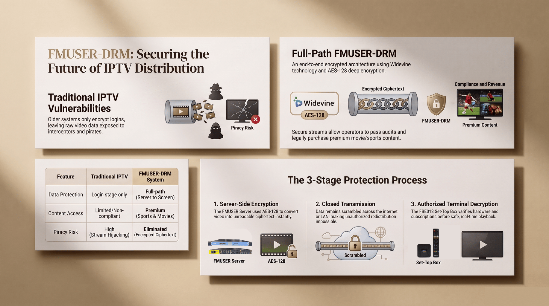 FMUSER-DRM Widevine Encrypted IPTV Solution for ISPs & Hotels.png FMUSER-DRM Widevine Encrypted IPTV Solution for ISPs & Hotels.png